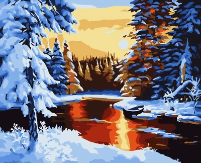 Картина за номерами Artissimo Казкова зима, 40 х 50 см (PN2746) (Без коробки)