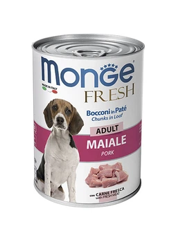 Влажный корм Monge Dog Wet Fresh Adult для взрослых собак, со свининой, 400 г х 6 шт