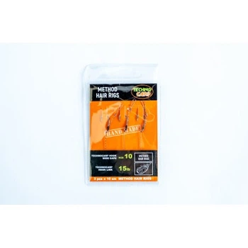 Готовый медодный поводок Технокарп Method 15Lb. Wide Gape Hook №10. 1уп. - 3шт.,80162