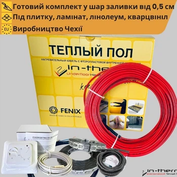 Теплый пол комплект in-therm ECO PDSV20 350 Вт 1,7м² - 2,7м² + терморегулятор механический. Тёплый пол в стяжку