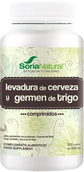 Suplement diety Soria Natural Alecosor Germen Trigo-Levadura Cerveza 500 tabletek (8422947060770)