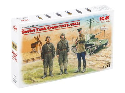 Сборная модель ICM Советский танковый экипаж 1939-1942г. 35181