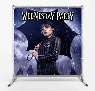 Баннер "Венсдей/Wednesday" размер 2х2м. С люверсами.