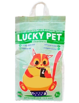 Наповнювач бентонітовий Luсky Pet з ароматом лаванди, дрібний (0,8-1,5 мм), 5 кг