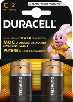 Лужні батарейки Duracell C (LR14) MN1400 2 шт (5000394076761)