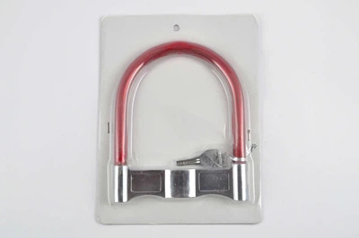 Замок протиугінний (U-подібна скоба, L-135mm, d-14mm) (червоний) LOCK (P-1653)