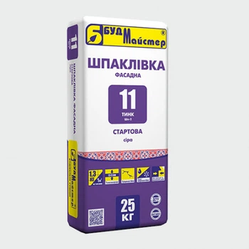 Шпаклівка БудМайстер ТІНК-11 цементна сіра стартова 25 кг