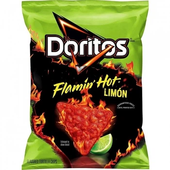Кукурузные чипсы Doritos Flamin Hot Limon 262 г