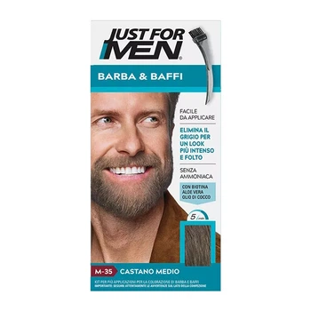 Краска камуфлирующая для бороды и усов Just For Men M-35 коричневая