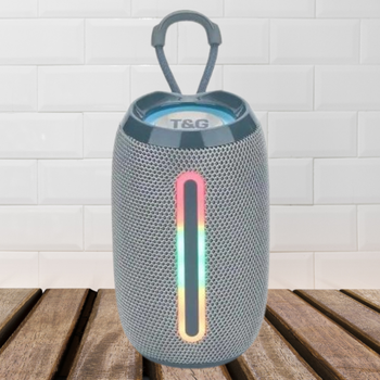 Bluetooth колонка портативна TG-653 USB/TF 5W з ремінцем Grey