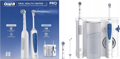 Zestaw irygator Oral-B Center OxyJet + elektryczna szczoteczka do zębów Oral-B Pro 1 (8006540840825)