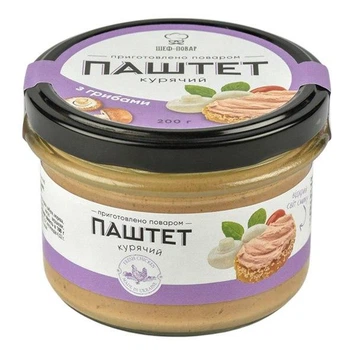 Паштет куриный с грибами Шеф-повар 200 г