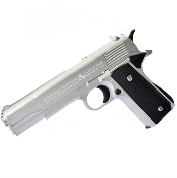 Детский страйкбольный пистолет Desert Eagle 22 см, металлический на пластиковых пульках UKC 1911A 6мм