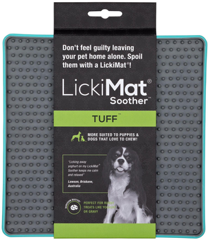Килимок для ласощів для собак LickiMat Dog lick mat Soother Tuff 20 см Light Blue (9349785000661)