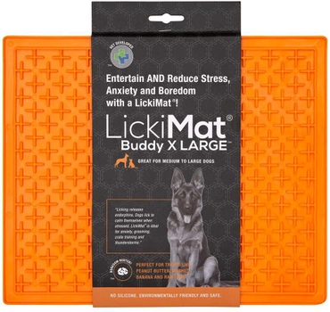 Mata na smakołyki dla psów LickiMat Dog Bowl Buddy Xl 30.5 x 25.5 cm Orange (9349785005222)