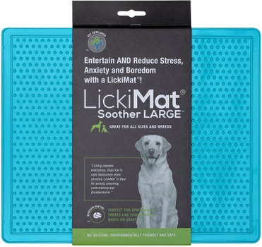 Килимок для ласощів для собак LickiMat Dog Bowl Soother Xl 30.5 x 25.5 см Light Blue (9349785005307)