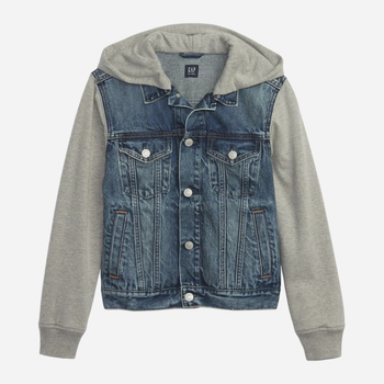 Підліткова джинсова демісезонна куртка GAP 794527-00 152-157 см Cиня (1200116182990)