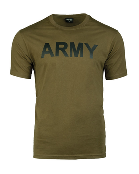 Футболка тактична Mil-Tec Армійська Бавовняна XXL Олива T-SHIRT M.DRUCK 'ARMY' OLIV (11063001-906-XXL)