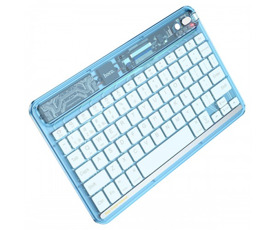 Клавіатура HOCO S55 Transparent Discovery edition wireless BT keyboard(English version) Ice Blue Mist