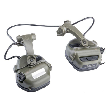 Активні захисні навушники Earmor M31X MARK3 ARC (FG) Olive з кріпленням на шолом