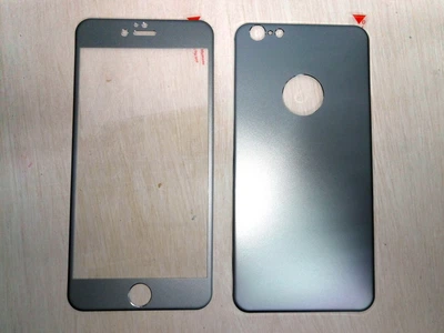 Захисне скло iPhone 6/6s Plus Front+Back Metal gray