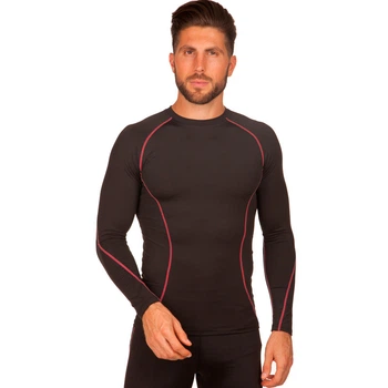 Спортивная компрессионная футболка мужская Zelart Fit 1001 размер L (170-175 см) Black-Red