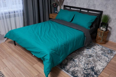 Комплект постельного белья Moon&Star Бязь Gold Люкс «Gray Green» King Size 220x240 наволочки 4х50х70 (MS-820002686)