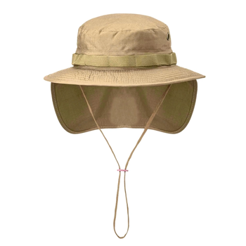 Панама тактична Helikon-tex із хвостом XL Пісочна BOONIE Hat - Cotton Ripstop - Khaki (KA-BON-CR-13-B06-XL)