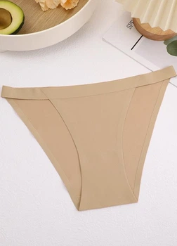 Женские бесшовные эластичные трусики слипы Good Day FINETOO 1193-46 Бежевый L (46)