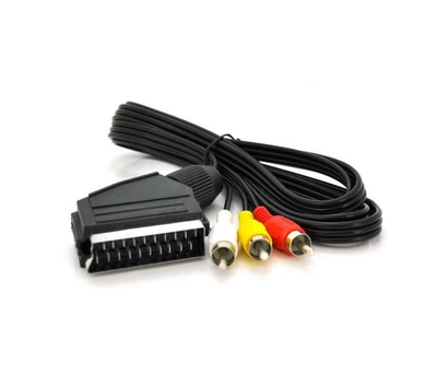 Кабель Merlion SCART (тато)-3RCA (тато), 1,2 m, Q200