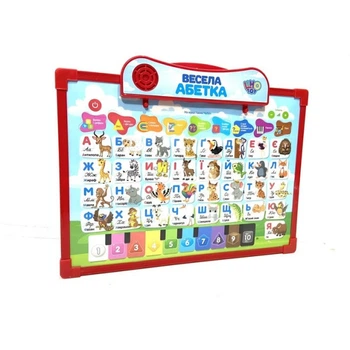 Інтерактивна дошка "Абетка" Limo Toy SK 0020 двостороння Укр (Червоний)