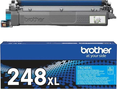 Тонер Brother TN-248XLC - XL лазерний Cyan 2300 сторінок (TN248XLC)