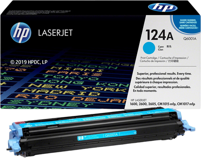 Тонер HP 124A Q6001A лазерний Cyan 2 000 сторінок (Q6001A)