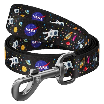 Поводок для собак нейлоновый WAUDOG Nylon, рисунок "NASA", Ш 15 мм, Длинна 122 см