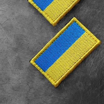 Шеврон IDEIA нашивка на липучке Флаг Украины, вышитый патч 3х5 см 2 шт (2200004269122)
