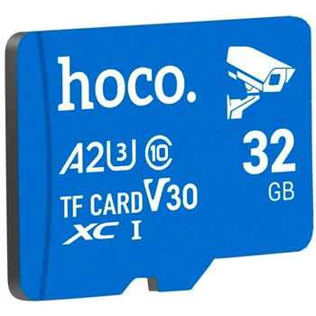Карта памяти HOCO MicroSDXC 32gb Class 10 (A2/3, TFcard, V30, XC1) універсальний носій інформації внутрішня пам'ять портативних пристроїв Синій
