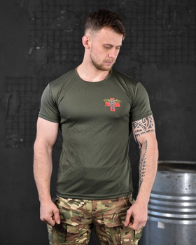 Тактическая потоотводящая футболка odin medical olive XL