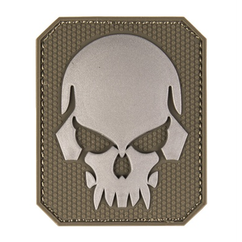 Шеврон «skull» pvc olive mil-tec