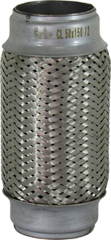 Гофра глушителя 50х150мм. 2-х слойная (CarLine) (длинный фланец) CL 50x150/2
