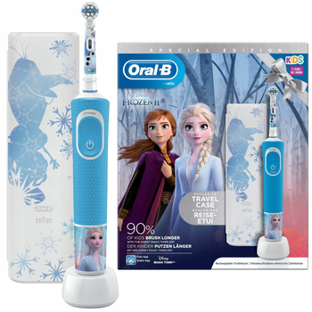 Elektryczna szczoteczka do zębów Oral-b Braun Vitality Pro Kids 3+ Frozen 2 + TC (4210201309512)