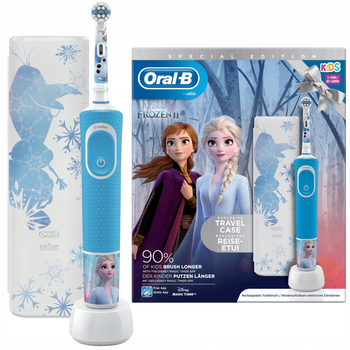Електрична зубна щітка Oral-b Braun Vitality Pro Kids 3+ Frozen 2 + TC (4210201309512)