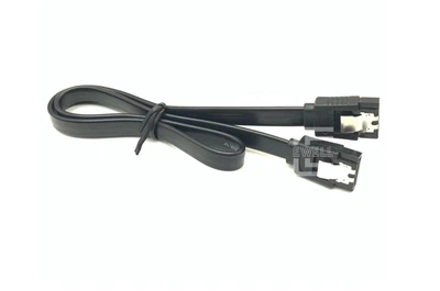 Кабель Ewell SATA 7pin F/F 0.40 м, с защёлками, Black (EW576)