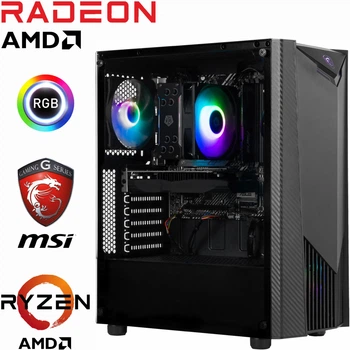 Комп'ютер MSI Ryzen 7 5700X3D / RX 5700 XT 8ГБ / 32ГБ DDR4 / SSD 1TБ M.2 PCIe