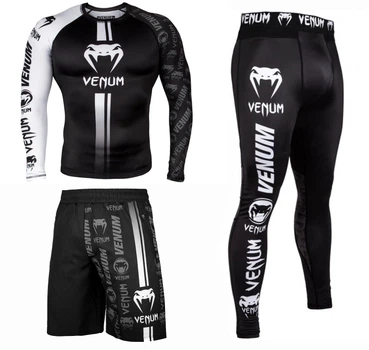 Комплект для ММА "3в1" Venum Logos детский (Шорты, Рашгард и Леггинсы) Рост 150 - 160 см