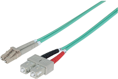 Patchcord optyczny Intellinet LC/APC - SC/APC 50/125 Duplex 3 m Blue (8057685302723)