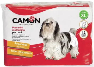 Памперси для собак Camon XL 55-65 см 12 шт (8019808111049)