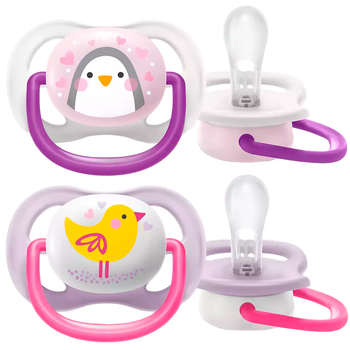 Пустушка ортодонтична Philips Avent Ultra Air 0-6m Animal Girl 2 шт (8710103949374)