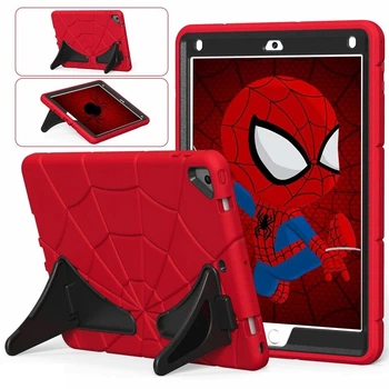 Чехол STR Spider Apple iPad 7 (10.2" экран) детский с подставками Spiderman Red/Black