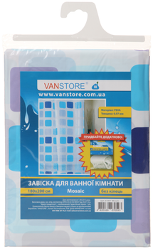 Шторка - фіранка для ванної Vanstore Mosaic 61001 180х200