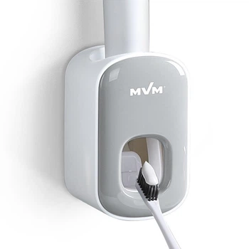 Диспенсер для зубной пасты клеящийся MBM HOME BP-24 WHITE/GRAY белый/серый